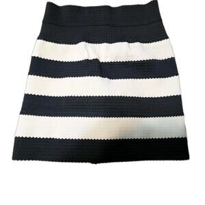 Womens BLVD BLACK & WHITE Striped  Skirt Medium